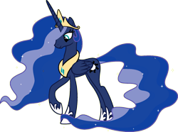 Size: 1920x1431 | Tagged: safe, edit, princess celestia, princess luna, alicorn, pony, ethereal mane, female, fusion, hoof shoes, mare, palette swap, peytral, ponyar fusion, recolor, simple background, transparent background, ultimate luna, vector, vector edit