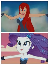 Size: 3106x4096 | Tagged: safe, artist:brerdaniel, edit, edited screencap, screencap, rarity, better together, equestria girls, the other side, 1000 hours in ms paint, ariel, disney princess, little mermaid