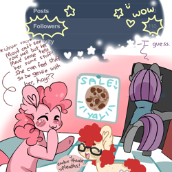 Size: 1280x1280 | Tagged: safe, artist:mauderatelife, artist:segen360, maud pie, pinkie pie, twist, earth pony, pony, comic, tumblr:a mauderate life