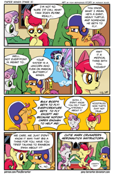 Size: 1519x2306 | Tagged: safe, artist:pony-berserker, apple bloom, rarity, scootaloo, sweetie belle, earth pony, pegasus, pony, unicorn, comic:paper wings, comic, cutie mark crusaders, helmet, implied bulk biceps, implied rainbow dash, speech bubble, thinking, unfair