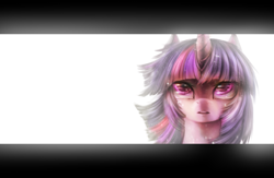 Size: 1300x850 | Tagged: safe, artist:ventious, derpibooru import, twilight sparkle, pony, unicorn, bust, letterboxing, portrait, solo