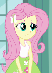 Size: 730x1030 | Tagged: safe, screencap, fluttershy, equestria girls, friendship games, the science of magic, cropped, solo