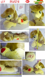 Size: 1500x2571 | Tagged: safe, artist:blackwater627, braeburn, princess celestia, twilight sparkle, twilight sparkle (alicorn), alicorn, earth pony, pony, blind bag, clothes, dock, irl, lidded eyes, male, measuring tape, missing accessory, photo, plushie, prone, size comparison, solo, stallion, toy, unshorn fetlocks, vest