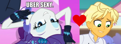 Size: 780x285 | Tagged: safe, edit, edited screencap, screencap, ragamuffin (equestria girls), rarity, equestria girls, spring breakdown, the other side, female, male, rarimuffin, shipping, shipping domino, straight