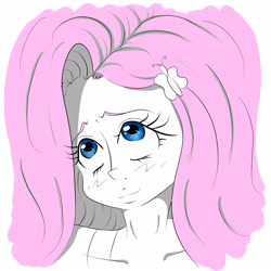 Size: 3000x3000 | Tagged: safe, artist:albertbm, fluttershy, equestria girls, female, sketch, solo