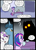 Size: 696x965 | Tagged: safe, artist:metal-kitty, derpibooru import, night light, smarty pants, twilight sparkle, twilight velvet, adoracreepy, colored, comic, creepy, cute, dialogue, entity, female, filly, husband and wife, imaginary friend, male, nightvelvet, tea party, younger