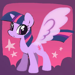 Size: 500x500 | Tagged: safe, artist:tsukisayu, derpibooru import, twilight sparkle, twilight sparkle (alicorn), alicorn, pony, female, mare, solo