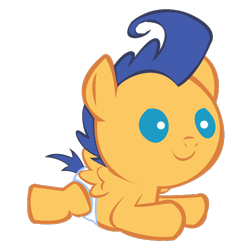 Size: 580x620 | Tagged: safe, artist:misspegasister, flash sentry, pegasus, pony, baby, baby pony, colt, cute, diabetes, diaper, diasentres, foal, male, solo, younger