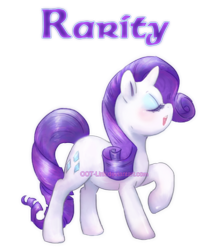 Size: 432x504 | Tagged: safe, artist:oot-link, rarity, pony, unicorn, cute, eyes closed, female, mare, open mouth, profile, raribetes, simple background, solo, transparent background