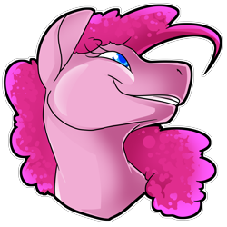 Size: 3700x3700 | Tagged: safe, artist:draikinator, pinkie pie, earth pony, pony, blue eyes, female, mare, simple background, smiling, transparent background