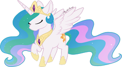 Size: 924x509 | Tagged: safe, artist:mythpony, princess celestia, alicorn, pony, chibi, eyes closed, female, mare, raised hoof, simple background, solo, transparent background