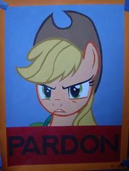 Size: 2112x2816 | Tagged: safe, artist:iceroadlion, applejack, earth pony, pony, painting, poster, solo