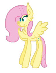 Size: 250x324 | Tagged: safe, artist:rainbowdashswagpony, fluttershy, pegasus, pony, chest fluff, female, mare, simple background, solo, spread wings, transparent background, wings