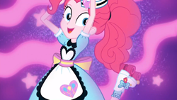 Size: 1024x576 | Tagged: safe, screencap, pinkie pie, coinky-dink world, eqg summertime shorts, equestria girls, server pinkie pie, solo