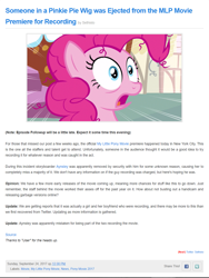 Size: 1069x1419 | Tagged: safe, pinkie pie, earth pony, pony, my little pony: the movie, equestria daily, female, mare, pink coat, pink mane, text