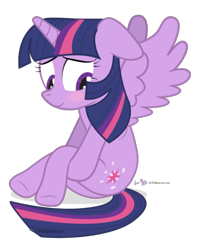 Size: 540x682 | Tagged: safe, artist:dm29, derpibooru import, twilight sparkle, twilight sparkle (alicorn), alicorn, pony, cute, embarrassed, female, floppy ears, incorrect leg anatomy, mare, shy, simple background, sitting, smiling, solo, spread wings, transparent background