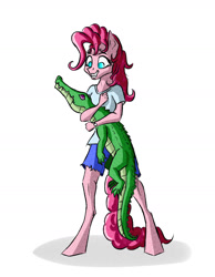 Size: 1088x1404 | Tagged: safe, artist:akweer, gummy, pinkie pie, anthro, grow