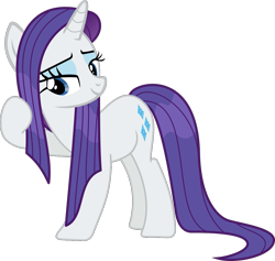 Size: 1055x1000 | Tagged: safe, artist:phucknuckl, rarity, pony, unicorn, campfire tales, bedroom eyes, female, mare, raised hoof, simple background, solo, transparent background, vector, wet, wet mane, wet mane rarity