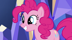 Size: 1280x720 | Tagged: safe, screencap, pinkie pie, pony, not asking for trouble, happy, smiling, solo
