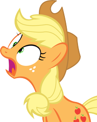 Size: 9974x12503 | Tagged: safe, artist:cyanlightning, applejack, earth pony, pony, .svg available, absurd resolution, shocked, simple background, solo, transparent background, vector