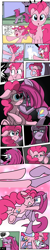 Size: 1600x8000 | Tagged: safe, artist:geraritydevillefort, pinkie pie, earth pony, pony, blushing, boop, comic, duality, female, heart, hug, mare, noseboop, pinkamena diane pie, self ponidox, smiling