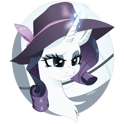 Size: 1000x1000 | Tagged: safe, artist:willoillo, rarity, pony, unicorn, rarity investigates, chest fluff, hat, simple background, solo, transparent background