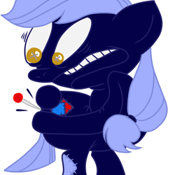 Size: 1000x1000 | Tagged: safe, artist:spirit shine, oc, oc:raggedy, pony, .mov, bipedal, butt grab, butt touch, dress.mov, frown, gritted teeth, grope, literal butthurt, looking back, mlpchan, mlpchan contest, pain, pony.mov, simple background, solo, white background, wide eyes