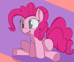 Size: 900x751 | Tagged: safe, artist:treekickerdraws, pinkie pie, earth pony, pony, female, mare, sitting, solo