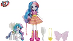 Size: 1280x720 | Tagged: safe, princess celestia, pony, equestria girls, clothes, doll, my little pony, style, sun, toy