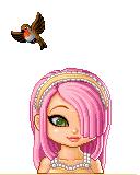 Size: 128x160 | Tagged: safe, artist:raggedyrandi, fluttershy, bird, human, bust, humanized, picture for breezies, simple background, solo, white background