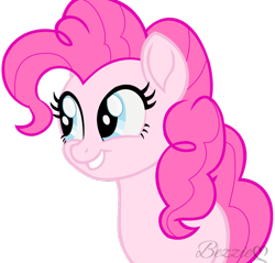 Size: 1024x980 | Tagged: safe, artist:bezziie, pinkie pie, pony, my little pony: the movie, movie accurate, simple background, smiling, solo, transparent background