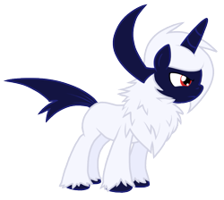 Size: 803x721 | Tagged: safe, artist:nukeleer, absol, pokémon, ponified, simple background, vector, white background