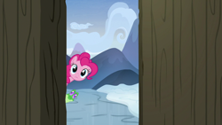 Size: 1280x720 | Tagged: safe, screencap, gummy, pinkie pie, pony, not asking for trouble, gate, snow