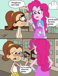 Size: 783x1021 | Tagged: safe, artist:pepemay93, pinkie pie, equestria girls, crossover, luan loud, nickelodeon, parody, spider-man: homecoming, spoilers for another series, the loud house