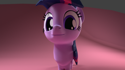 Size: 1920x1080 | Tagged: safe, artist:3d thread, artist:creatorofpony, derpibooru import, twilight sparkle, twilight sparkle (alicorn), alicorn, pony, /mlp/, 3d, 3d model, blender, deformed, female, looking at you, mare, modified, smiling, solo