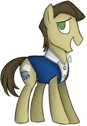 Size: 471x682 | Tagged: safe, davenport, earth pony, pony, male, simple background, solo, white background