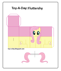 Size: 600x699 | Tagged: safe, artist:grapefruitface1, fluttershy, pegasus, pony, arts and crafts, craft, papercraft, printable, solo, toy a day