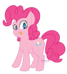 Size: 1429x1581 | Tagged: safe, artist:sugarsoosh, pinkie pie, pony, simple background, solo, tongue out, transparent background