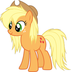 Size: 6000x6141 | Tagged: safe, artist:slb94, applejack, earth pony, pony, absurd resolution, alternate hairstyle, cute, long mane, loose hair, simple background, transparent background, vector