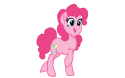 Size: 1280x800 | Tagged: safe, artist:pzpthfangirl, pinkie pie, earth pony, pony, happy, simple background, smiling, solo, white background