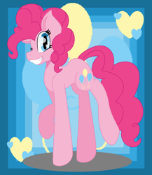 Size: 1024x1178 | Tagged: safe, artist:thatredpanda31, pinkie pie, earth pony, pony, cute, diapinkes, one eye closed, smiling, solo, wink