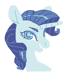 Size: 668x770 | Tagged: safe, artist:amphoera, rarity, pony, unicorn, bust, solo