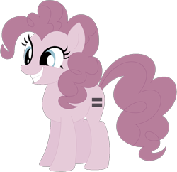 Size: 1024x992 | Tagged: safe, artist:ra1nb0wk1tty, pinkie pie, earth pony, pony, equal cutie mark, equalized, female, mare, simple background, smiling, solo, transparent background