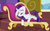 Size: 779x478 | Tagged: safe, screencap, rarity, pony, unicorn, dragon dropped, cropped, fainting couch, solo, twilight's castle