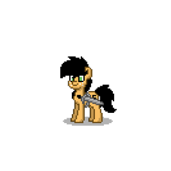 Size: 400x400 | Tagged: safe, applejack, earth pony, pony, charles manson, mansonjack, pony town, simple background, solo, transparent background