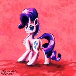 Size: 1920x1920 | Tagged: safe, artist:hyper dash, rarity, pony, unicorn, female, horn, mare, purple mane, solo, white coat