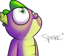 Size: 550x400 | Tagged: safe, artist:ask-spiiike, spike, dragon, simple background, solo, white background