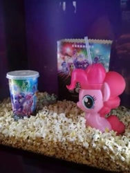 Size: 717x951 | Tagged: safe, pinkie pie, earth pony, pony, my little pony: the movie, female, food, mare, pink coat, pink mane, popcorn