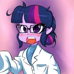 Size: 1500x1500 | Tagged: safe, artist:thearcano13, derpibooru import, sci-twi, twilight sparkle, equestria girls, rainbow rocks, glasses, solo