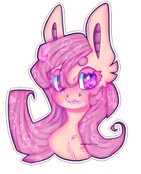 Size: 2783x3420 | Tagged: safe, artist:bunxl, fluttershy, bat pony, pony, bust, flutterbat, lidded eyes, portrait, race swap, skull, solo